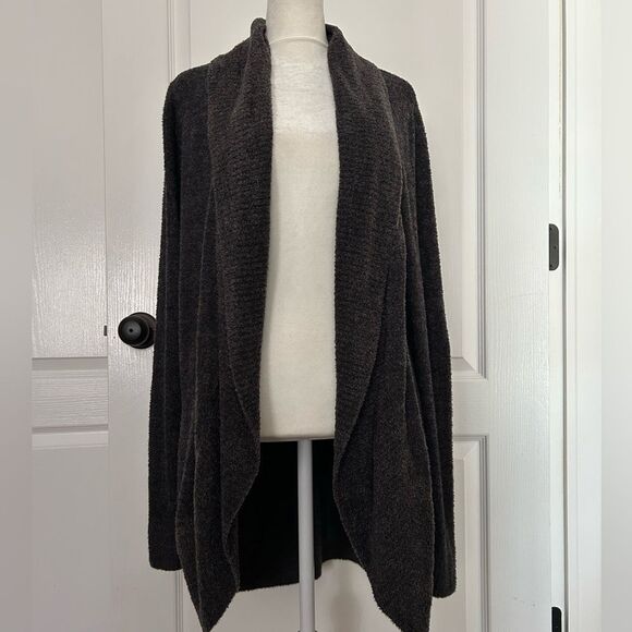 Barefoot Dreams Women’s Dark Gray Soft Cozy Open Cardigan Size Medium - Picture 1 of 15